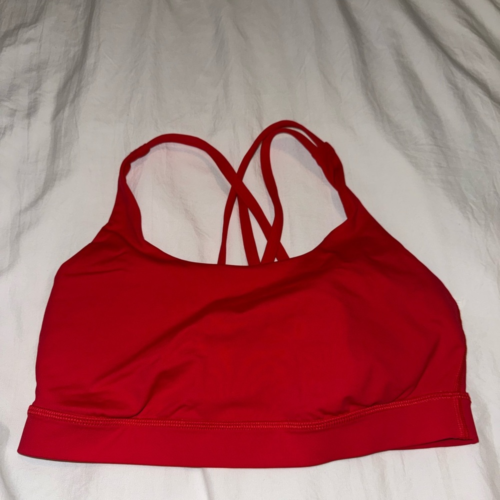 lululemon athletica Bold Red Strappy Sports Bra - Energy Bra